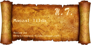 Maszal Tilda névjegykártya